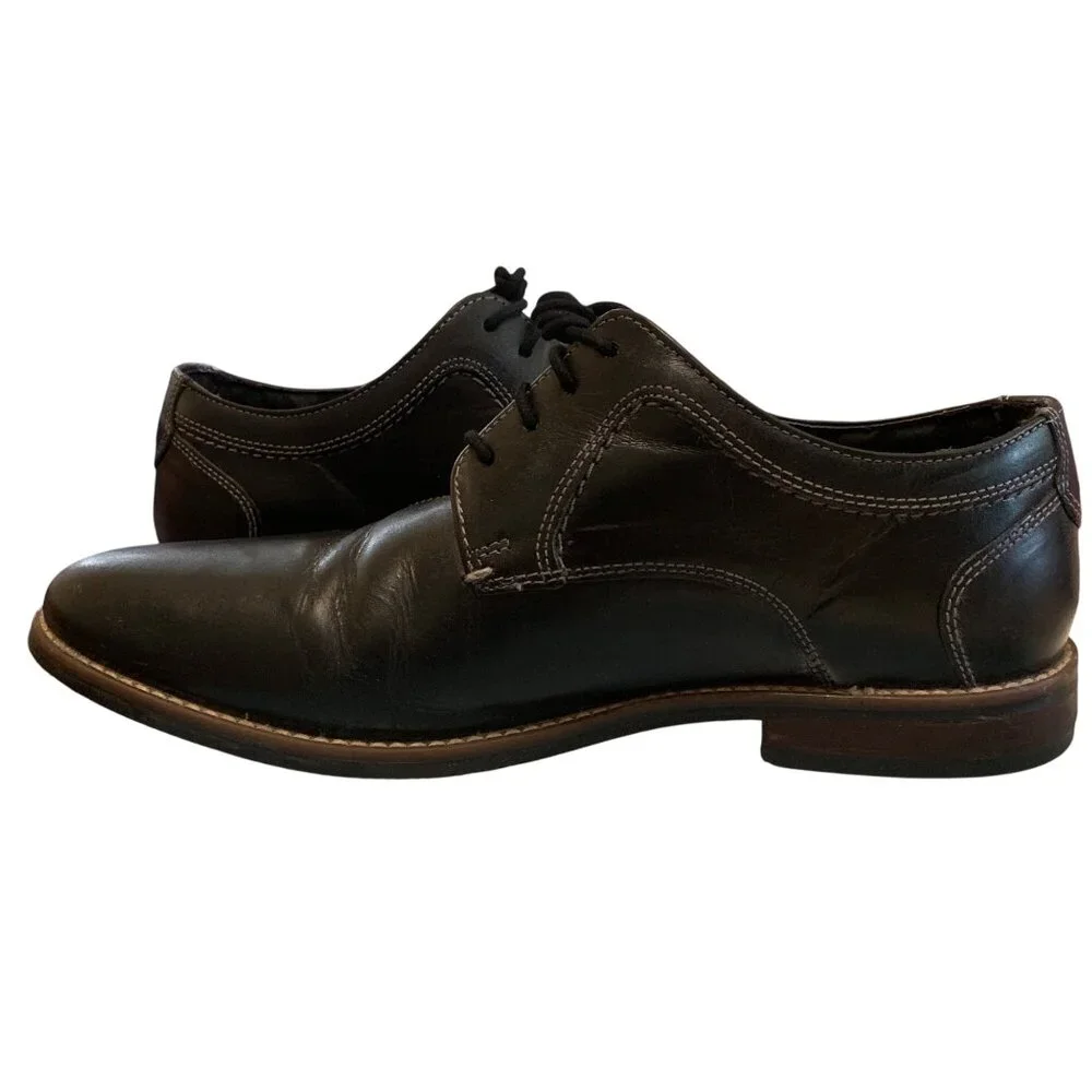 Nunnbush Men's Oxford Shoes Lace-up Westwood‎ Black Contrast Stitching Sz 10M